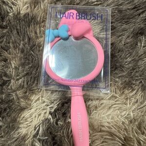 Cute Pink and Blue Kids Hair Brush with Mirror